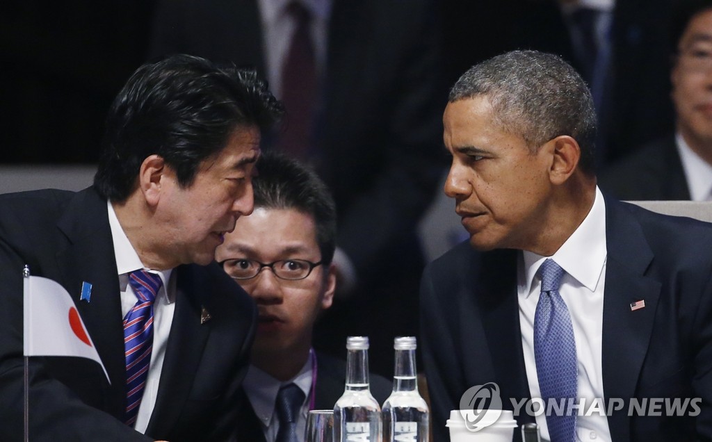 버락 오바마 미국 대통령과 아베 신조 일본 총리 (AP=연합뉴스)