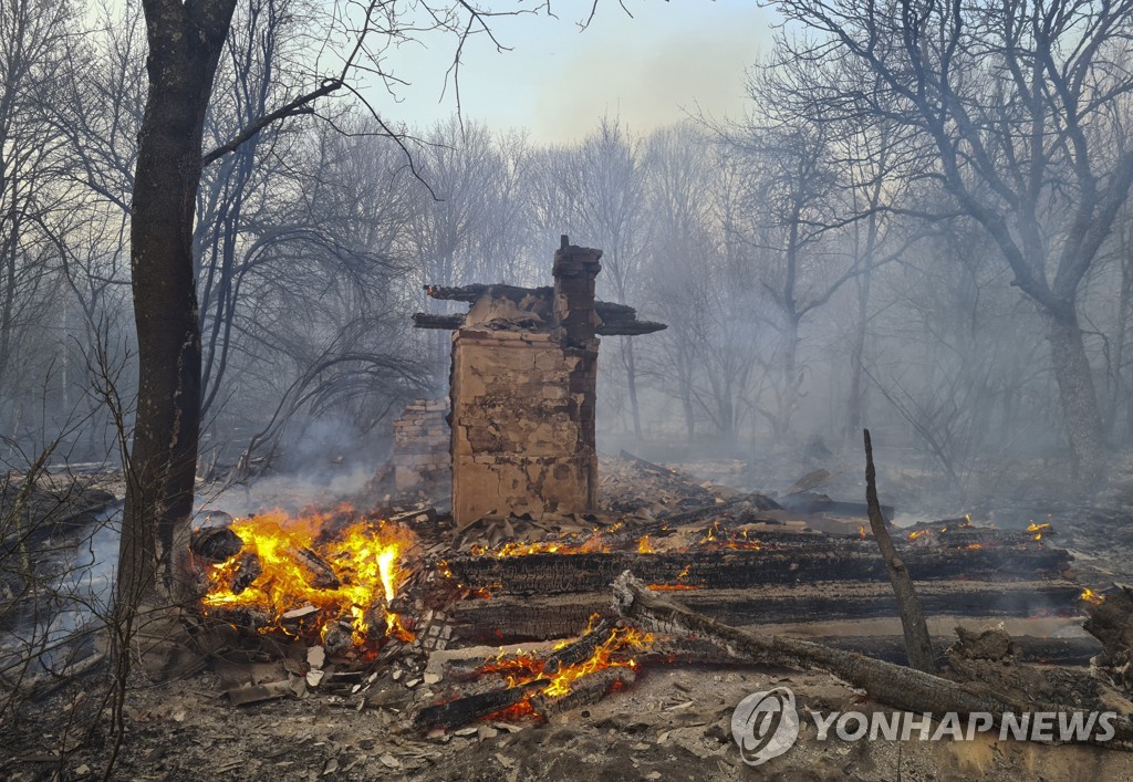 Ukraine Chernobyl Fire