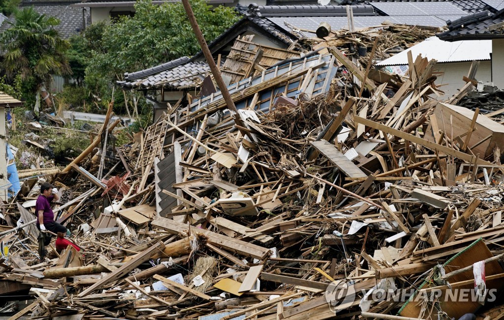 '물폭탄 맞은 일본'…규슈에 이어 혼슈 중부도 폭우