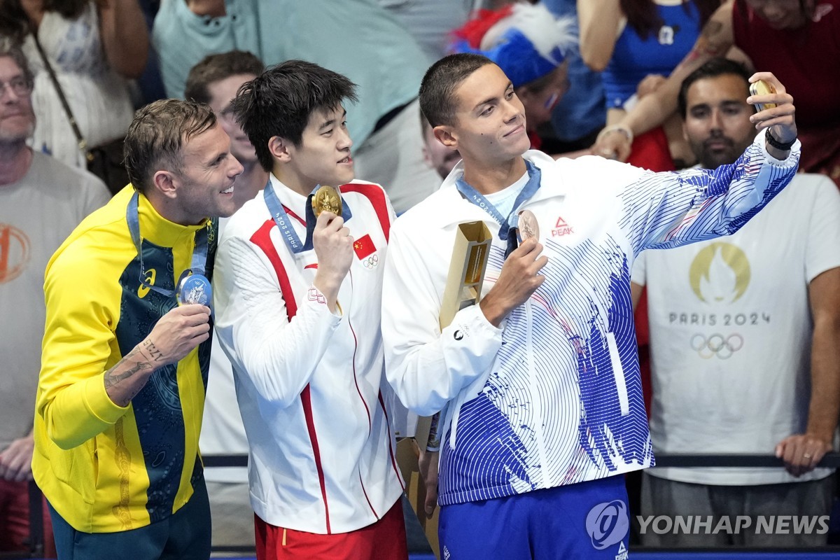 파리 올림픽 남자 자유형 100ｍ 메달리스트