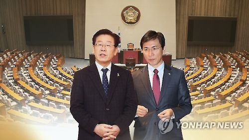 '文 대세론 깬다'…이재명·안희정 추격전 박차(CG)