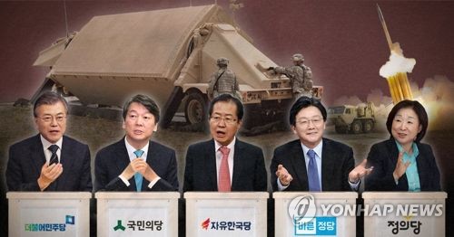 사드 배치 각 당 대선 후보들 입장 (PG)