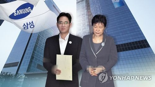 이재용 전 부회장과 박근혜 전 대통령