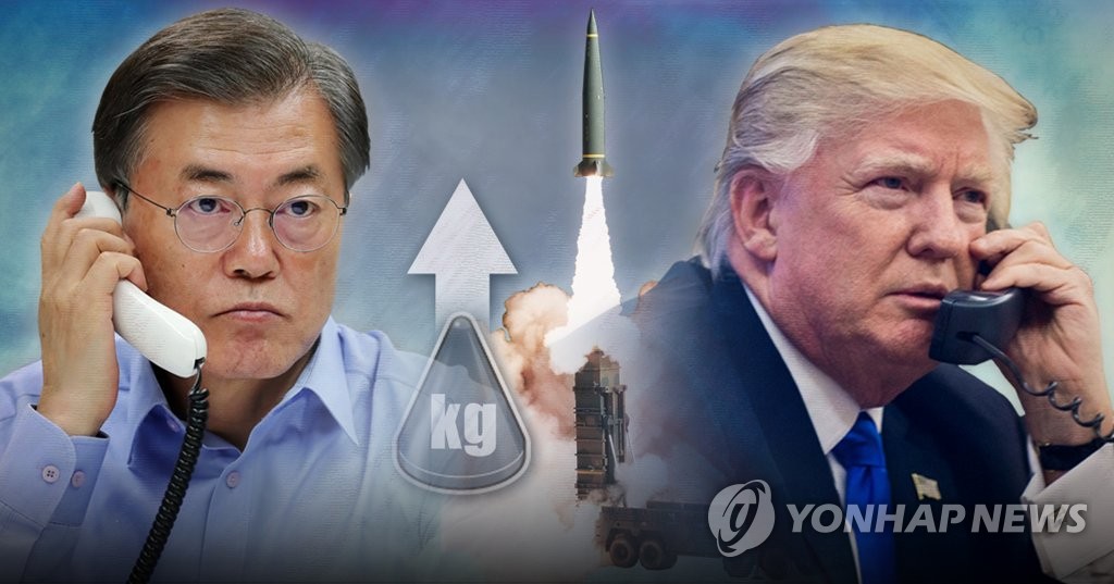 文대통령-트럼프, 미사일지침 탄두중량 제한 전격 해제 합의 (PG)