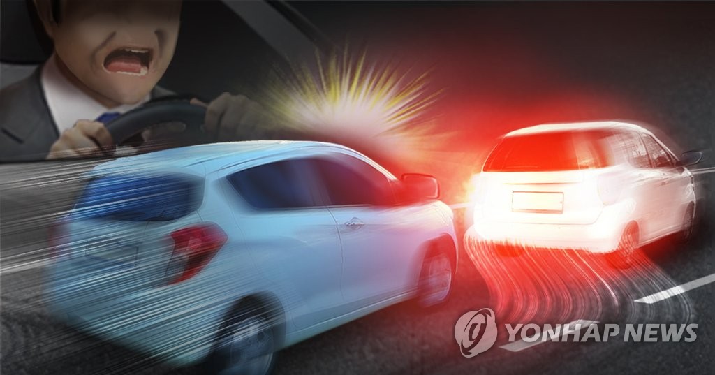급브레이크 승용차 보복운전 (PG)