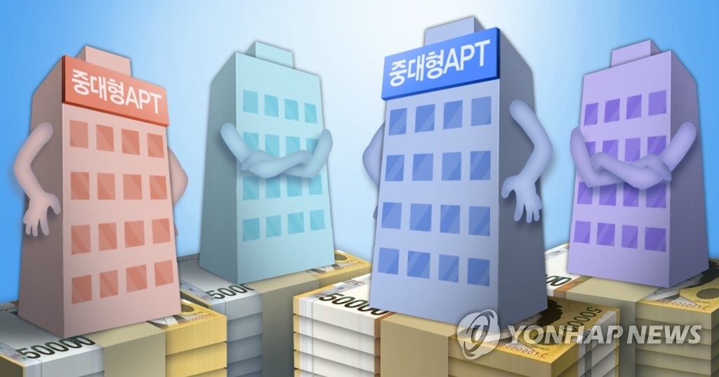 중대형 아파트 몸값 상승 (PG) [제작 조혜인] 일러스트