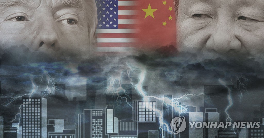 중국 간판 기업들에 대한 직접 견제를 강화하고 있는 도널드 트럼프 미국 대통령[정연주 제작] 사진합성