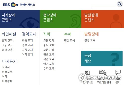 EBS의 장애인용 교육 콘텐츠