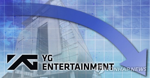 YG엔터테인먼트 주가 하락 (PG)