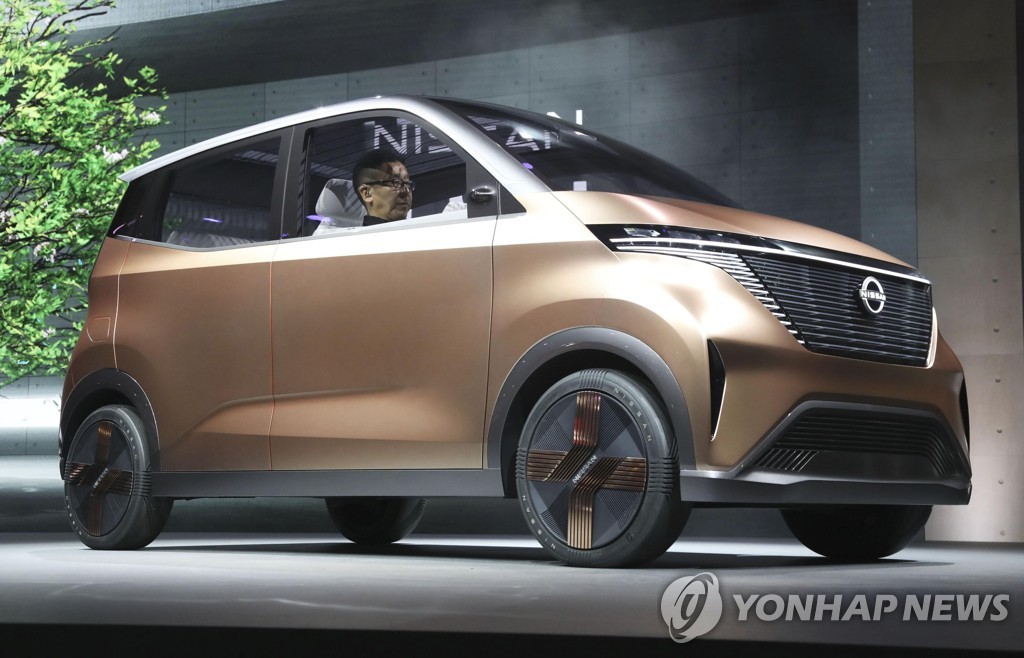 도쿄 모터쇼 2019에 출품된 닛산차 EV '닛산 IMk'