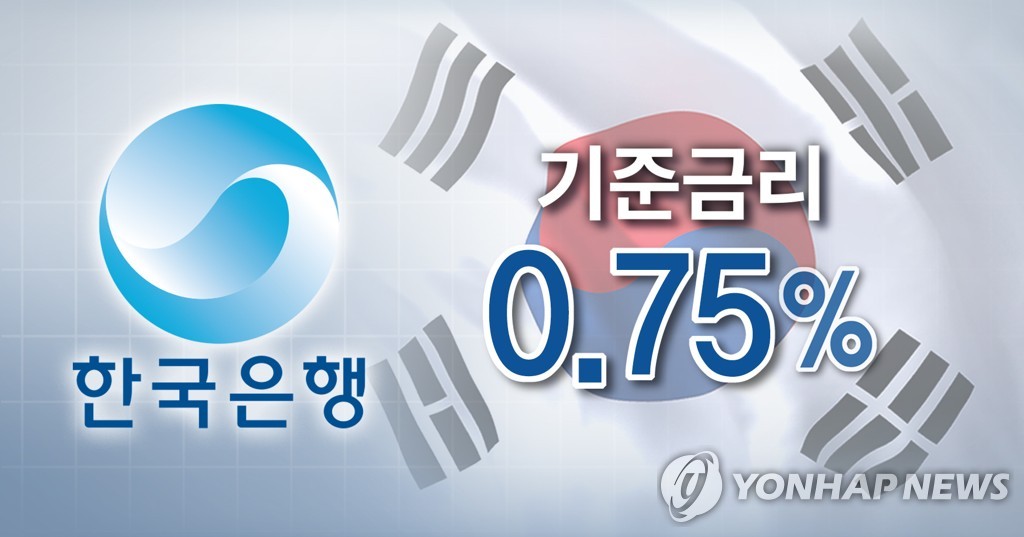 한국은행 기준금리 0.75% (PG)
