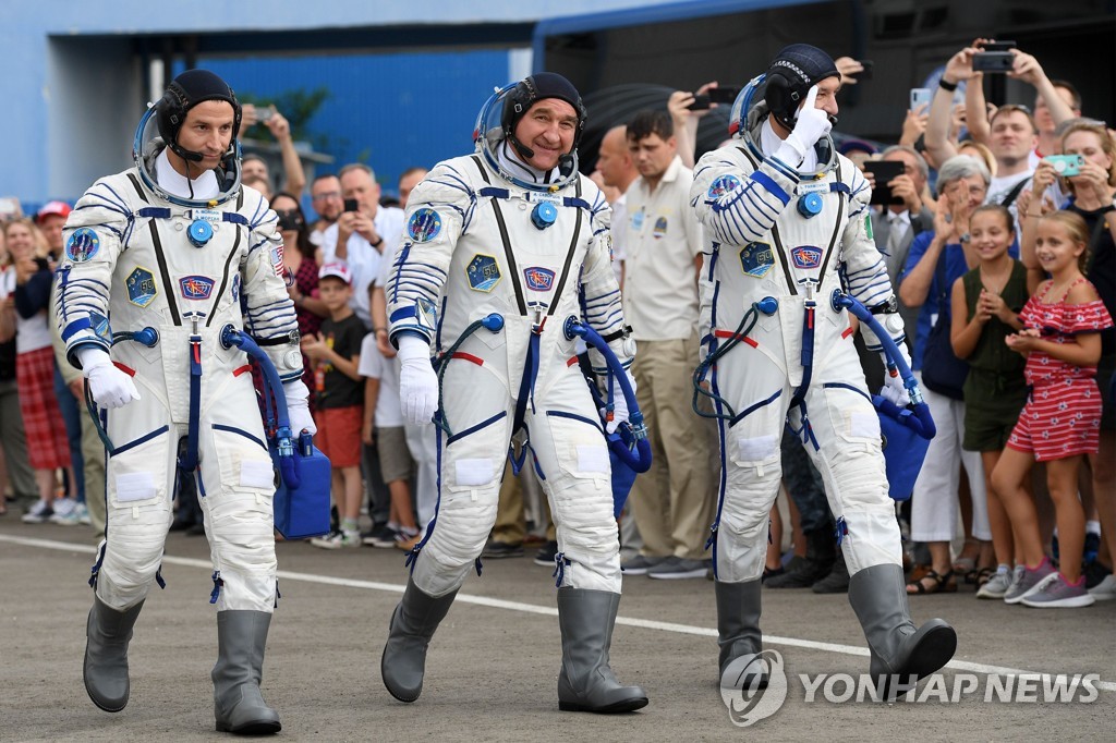 KAZAKHSTAN-RUSSIA-US-ITALY-SPACE-ISS-PRESSER