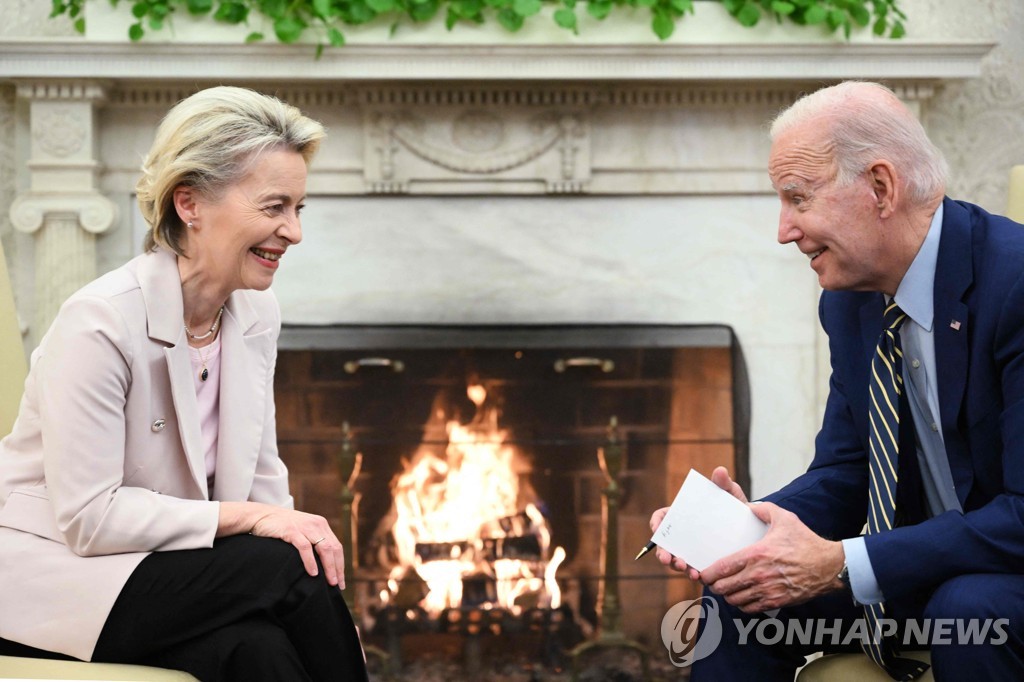 EU 집행위원장과 바이든 미 대통령 회동