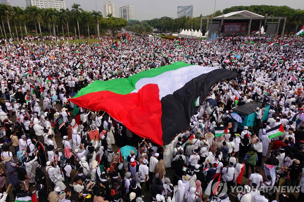 인도네시아 팔레스타인 지지 시위