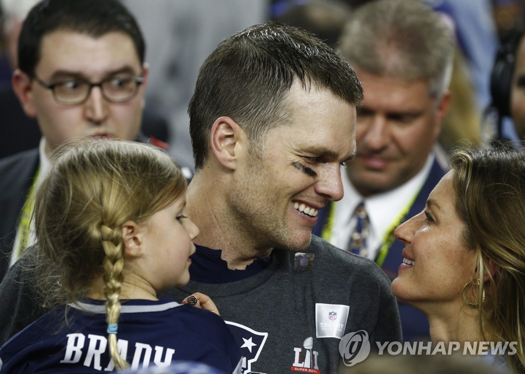 톰 브래디와 아내 지젤 번천 (epa=연합뉴스)