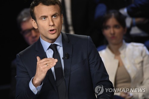 프랑스 대선 2차토론의 마크롱