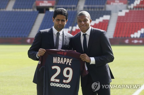 6일(현지시간) 음바페의 PSG 입단식