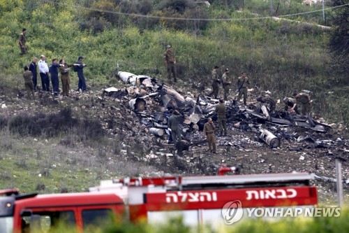 이스라엘 F-16기 시리아 대공 무기에 피격…이스라엘 북부 추락