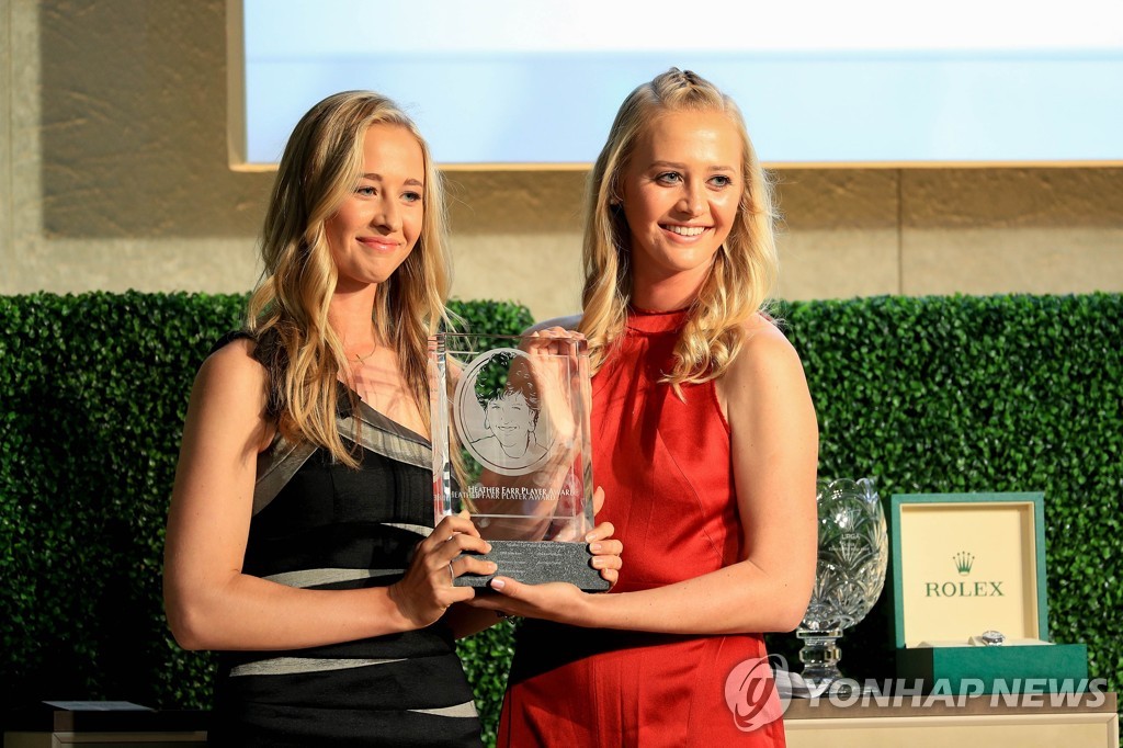 지난해 LPGA 시상식 당시 코르다 자매