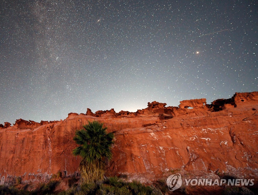 US-THE-ANNUAL-PERSEID-METEOR-SHOWER-FROM-GOLD-BUTTE-NATIONAL-MON