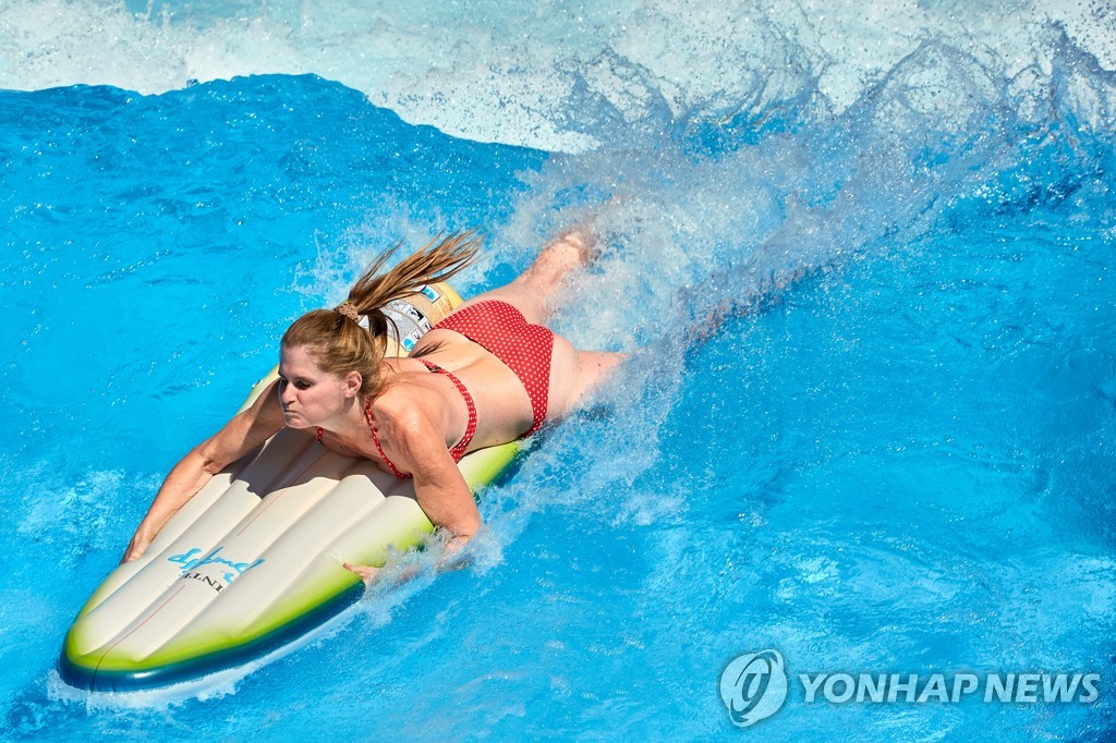 AUSTRIA-VIENNA-AIR MATTRESS-SURFING