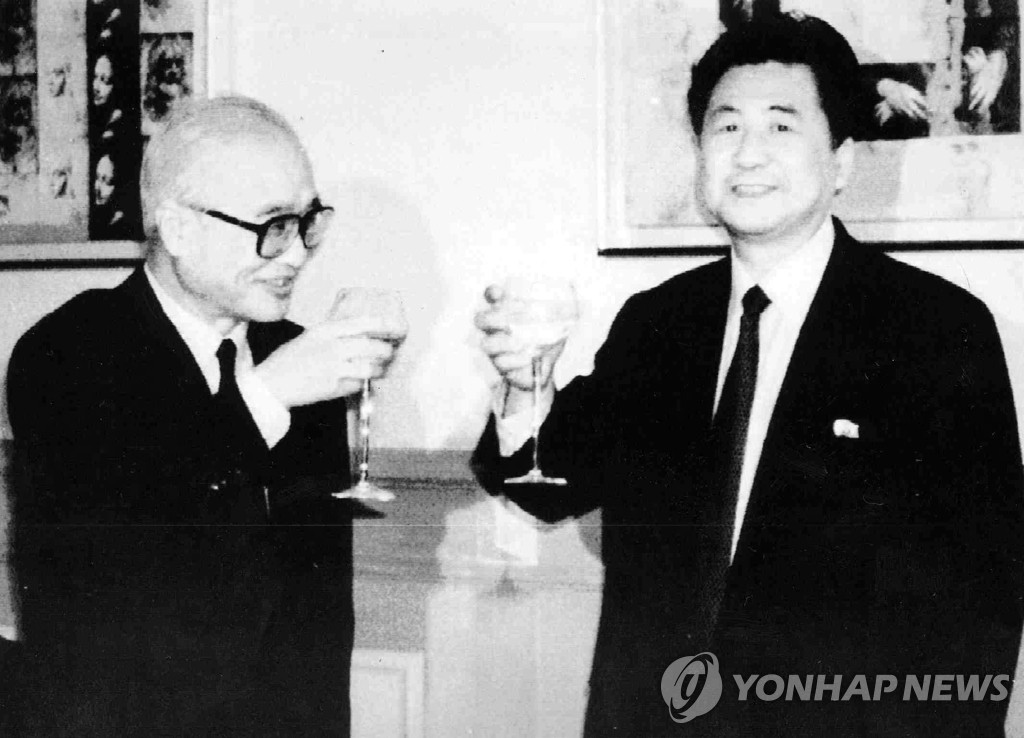 김달현 북한부총리 김우중회장 건배