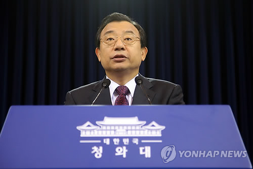 이정현 청와대 홍보수석 << 연합뉴스 DB >>