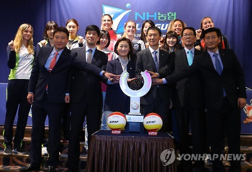 필승 다짐하는 V리그 여자부 선수들