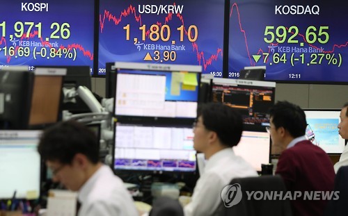 코스닥 600선 무너져