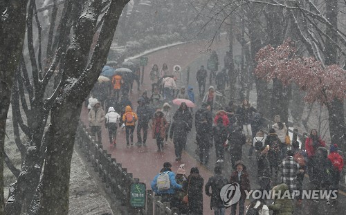 첫눈 내리는 날!
