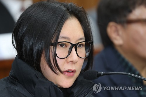 지난 7일 국회에서 열린 참석한 최순실 씨의 조카 장시호 씨