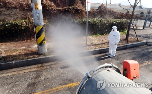 비둘기 폐사체 발견현장 방역