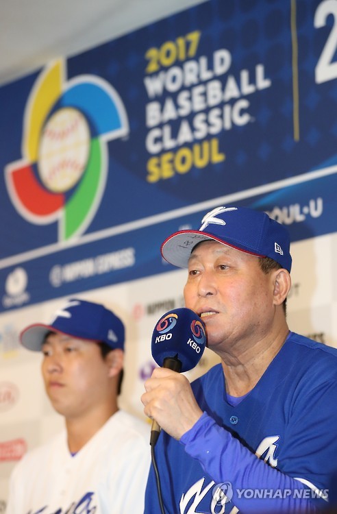 소감말하는 WBC대표팀 김인식 감독