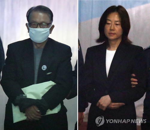 김기춘 전 대통령 비서실장·조윤선 전 문화체육관광부 장관