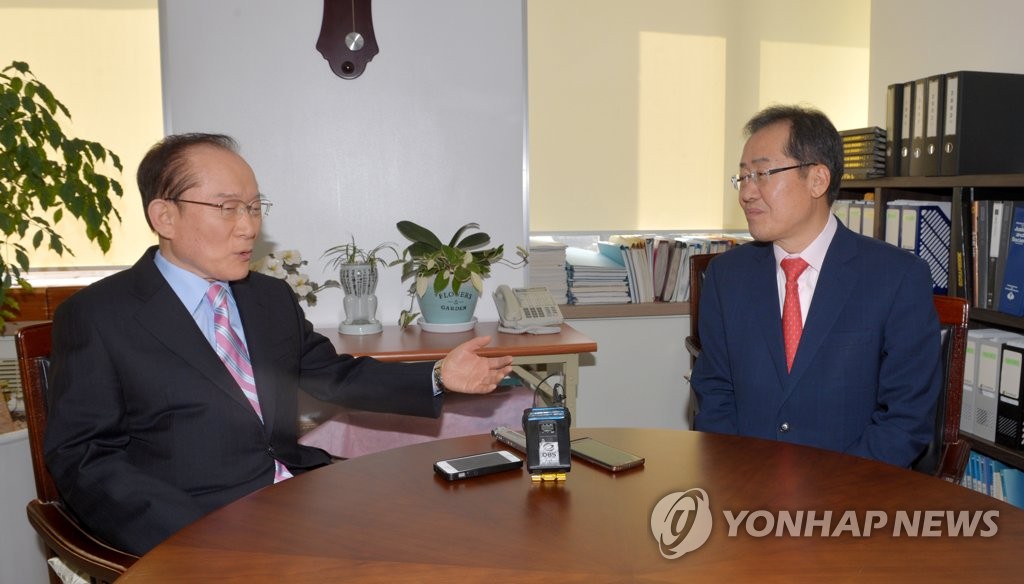 이회창 예방한 홍준표