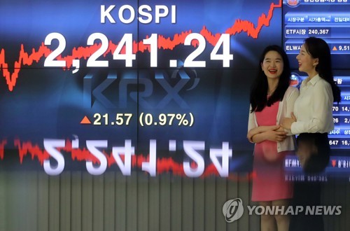 환한 웃음 짓는 코스피