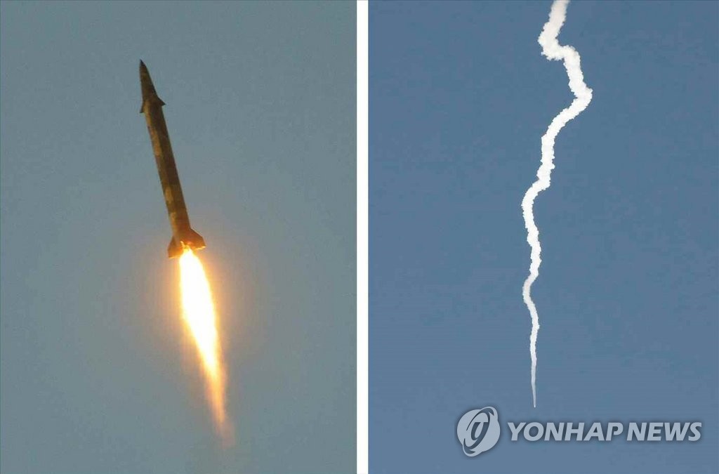 북한 "정밀 유도 탄도미사일 시험발사"…김정은 참관