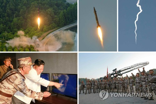 북한 "정밀 유도 탄도미사일 시험발사"…김정은 참관