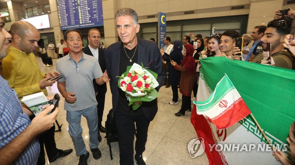 한국 도착한 이란 축구 대표팀