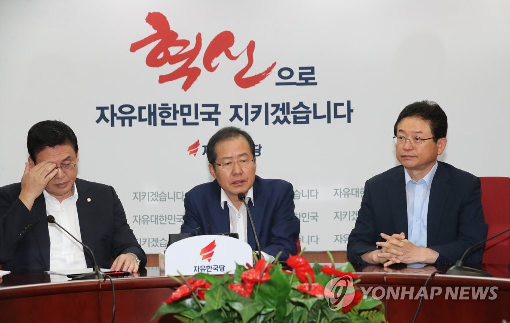 인사말 하는 홍준표 대표