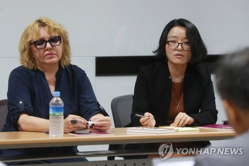 질의응답하는 알렉산드라 구델라바-승주연