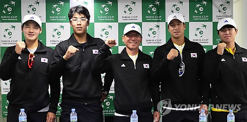 대만 전 앞둔 한국 남자테니스 대표팀