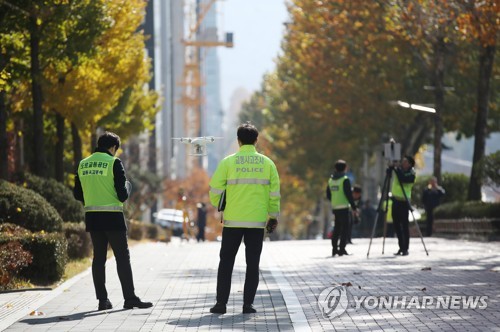 김주혁 교통사고 현장조사, 드론으로