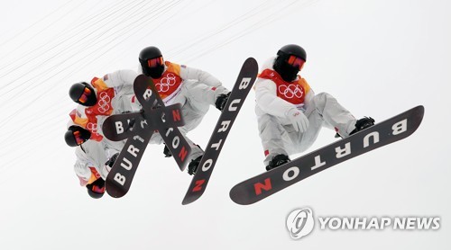 2018년 평창 동계올림픽 당시 숀 화이트의 경기 모습.