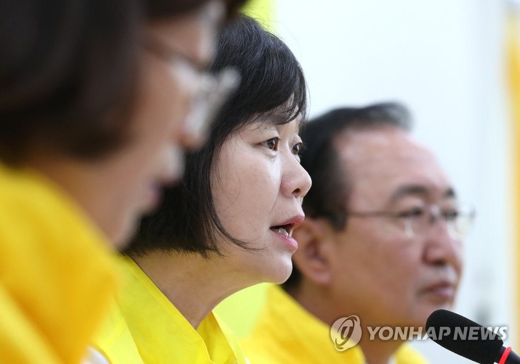발언하는 이정미