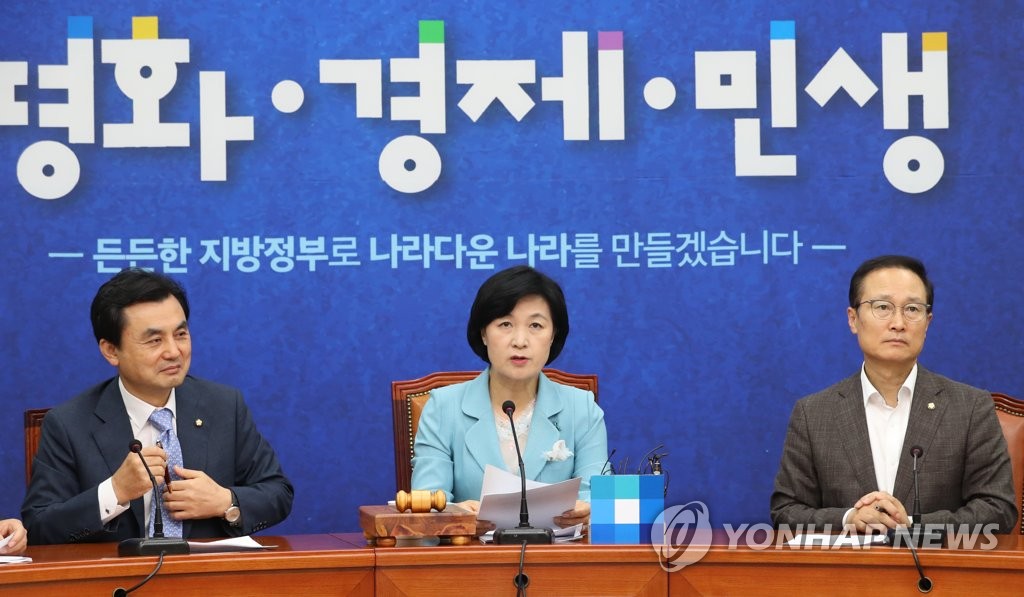 발언하는 추미애 대표