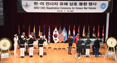 한-미 6·25 전사자 유해 상호 봉환 행사