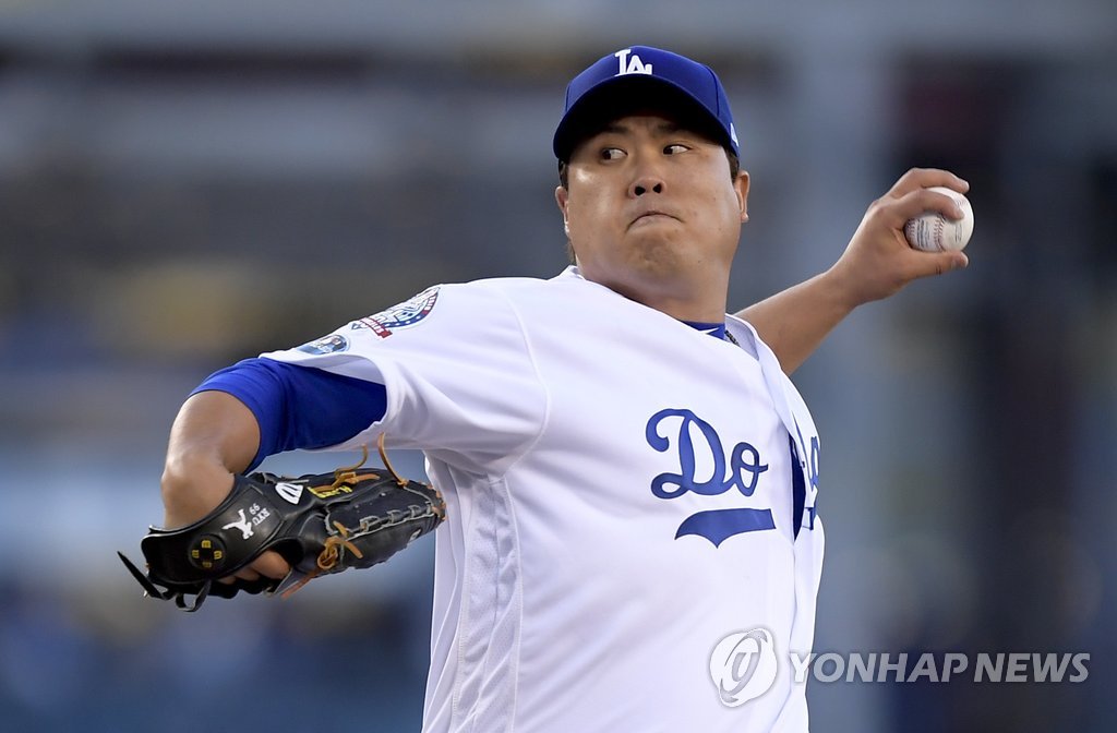 류현진, MLB 포스트시즌 '1선발' 투구