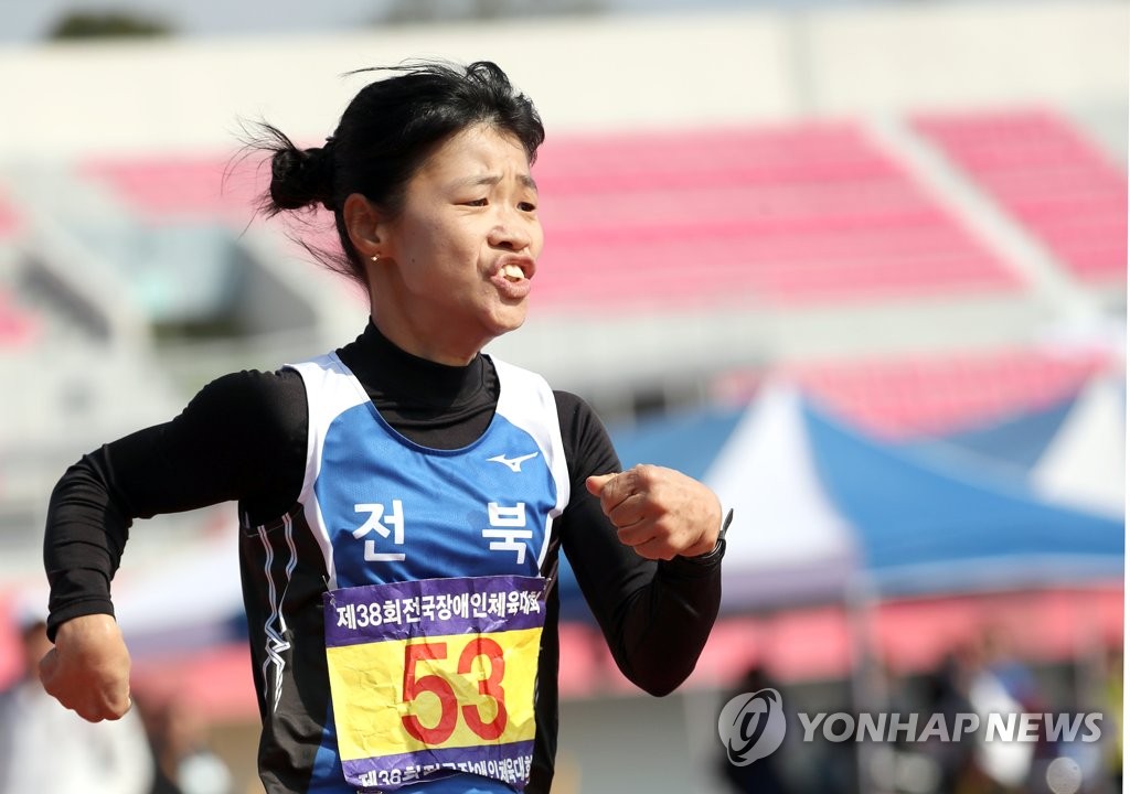 전민재, 장애인체전 3관왕 질주