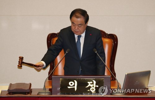 정기국회 마지막 본회의, 힘겨운 시작